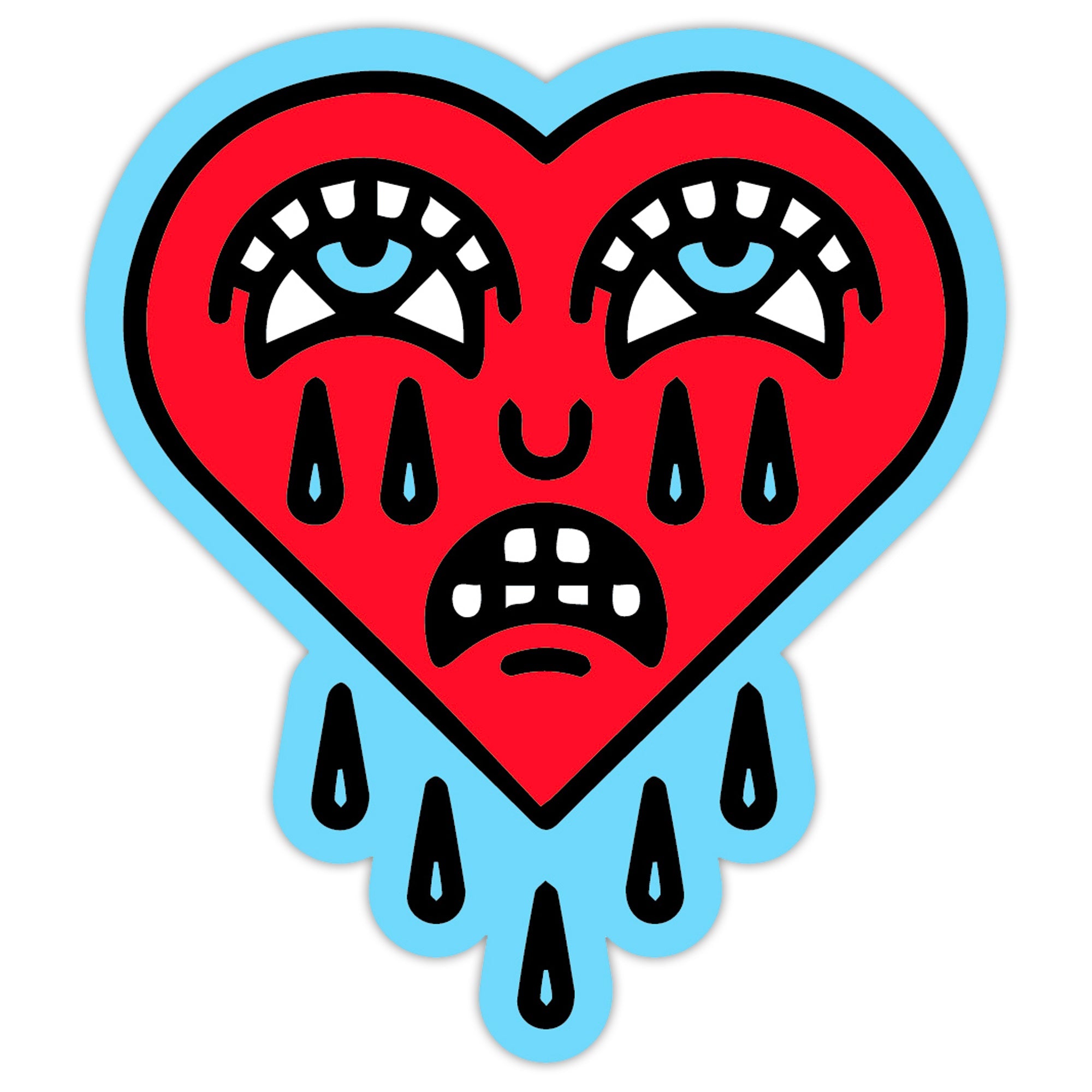 Crying Heart Sticker - KosmicSoul