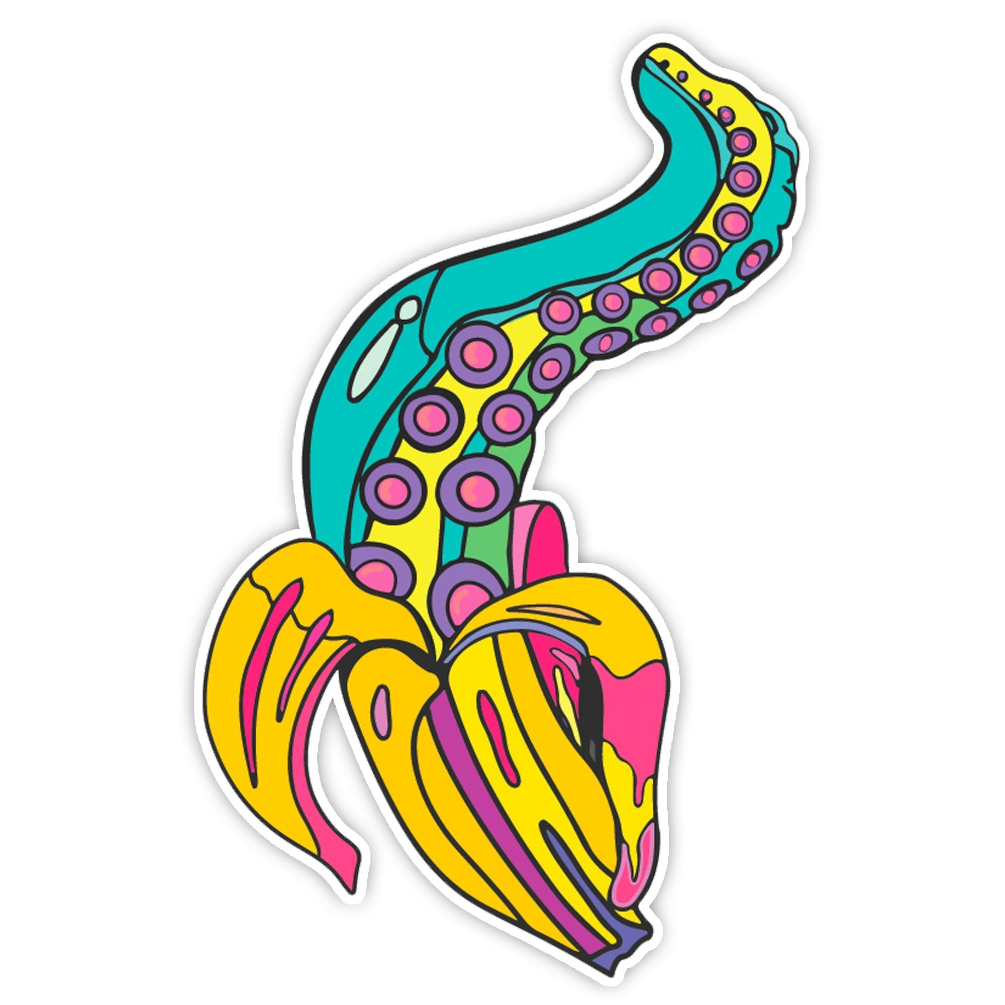 Tentacle Banana Sticker - KosmicSoul