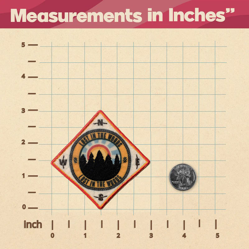 Measurements in inches, KosmicSoul&#39;s Lost In The Woods Patch sewn on.