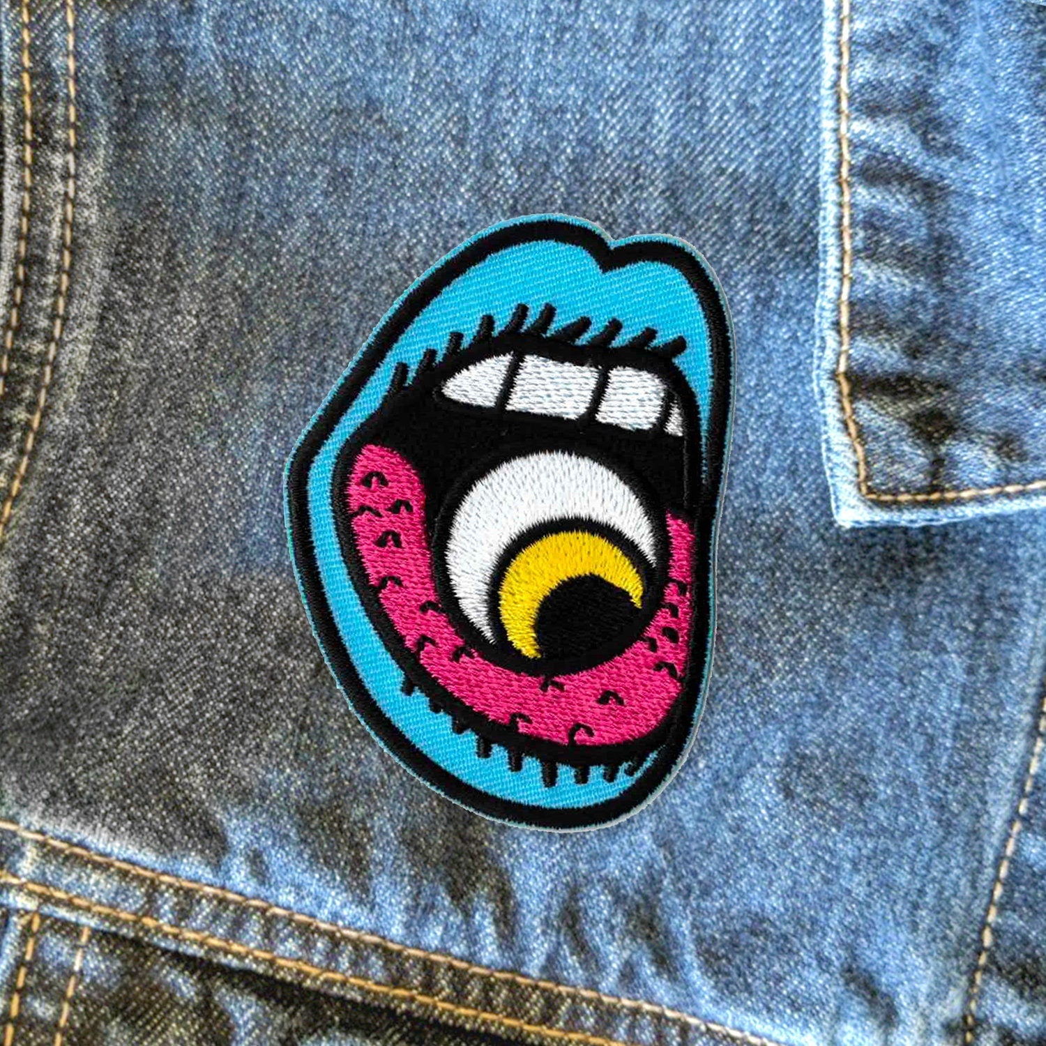 Eye In Mouth Patch - KosmicSoul