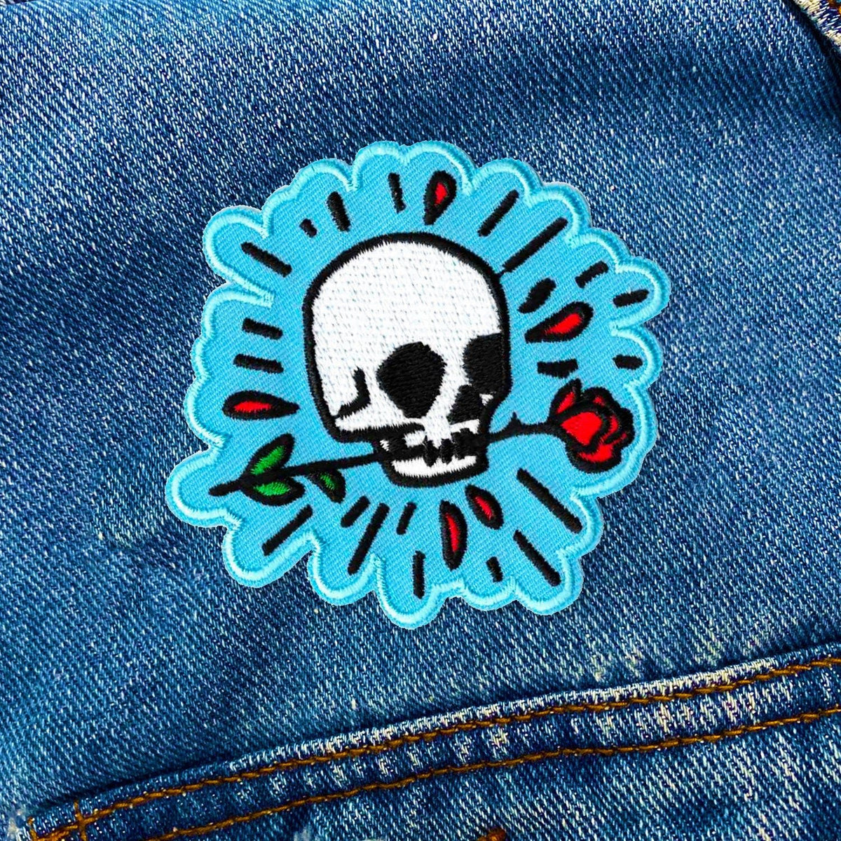 Skull &amp; Rose Patch - KosmicSoul