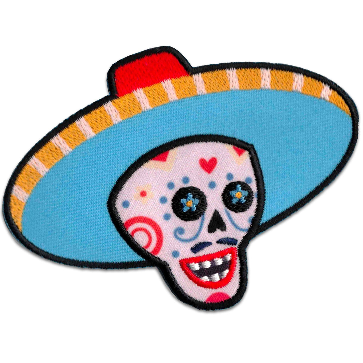 Sugar Skull w/ Hat Patch - KosmicSoul